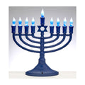 Large LED Premium Electric Menorah, Dark Blue