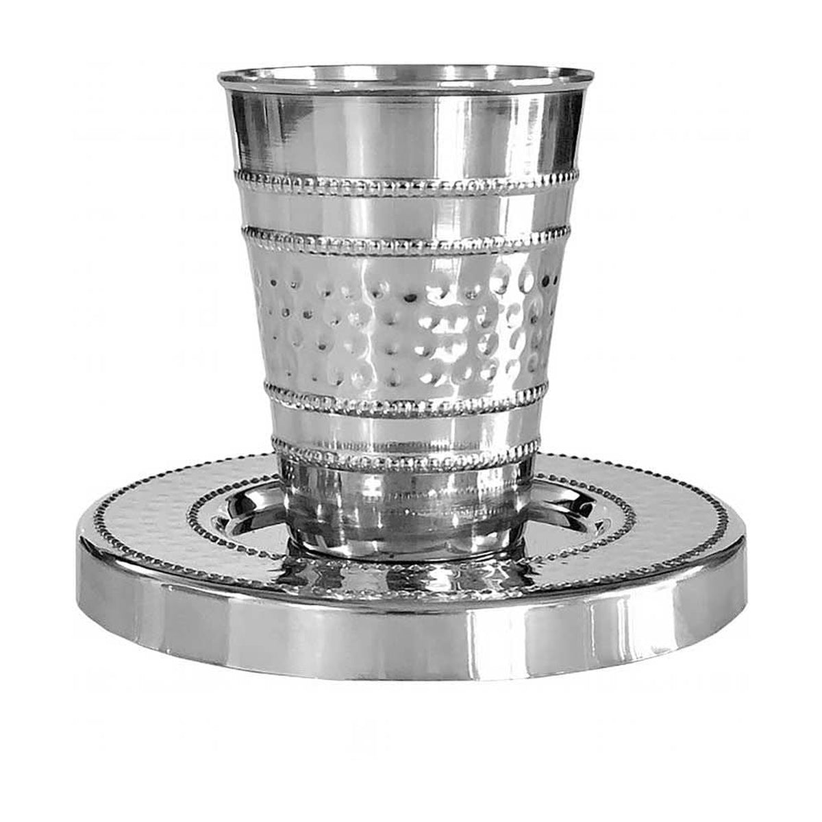 Kiddush Cup Set, Stainless Steel