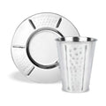 Kiddush Cup Set, Stemless, Stainless Steel