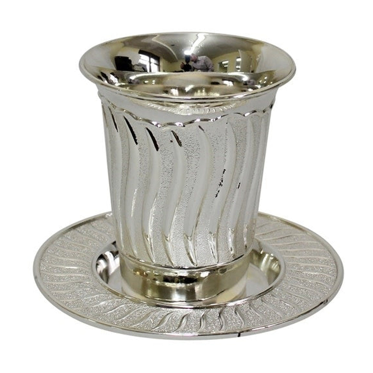 Kiddush Cup with Tray, Nickel