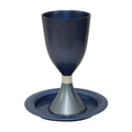 Kiddush Goblet with Tray, Anodized Aluminum