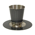 Kiddush Cup with Tray, Enamel Trim