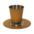 Kiddush Cup with Tray, Enamel Trim