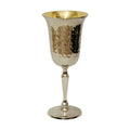 Gold Hammered Kiddush Cup - Nickel 6.5"H