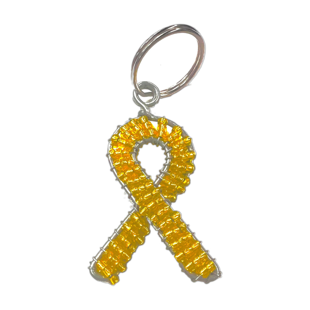 Bring Them Home NOW Yellow Ribbon African Beaded Keychain