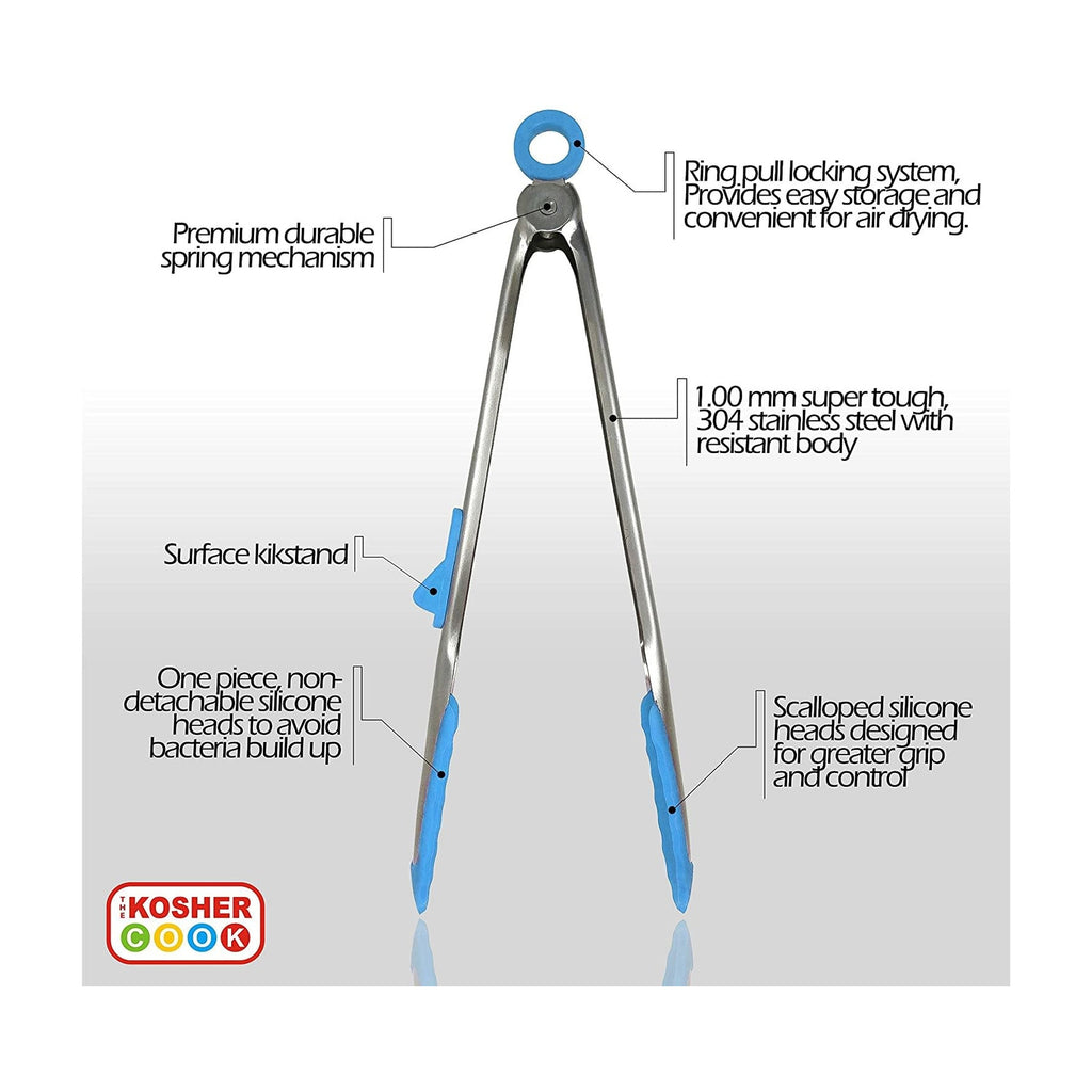 Colour-Coded Kitchen Tongs - Dairy