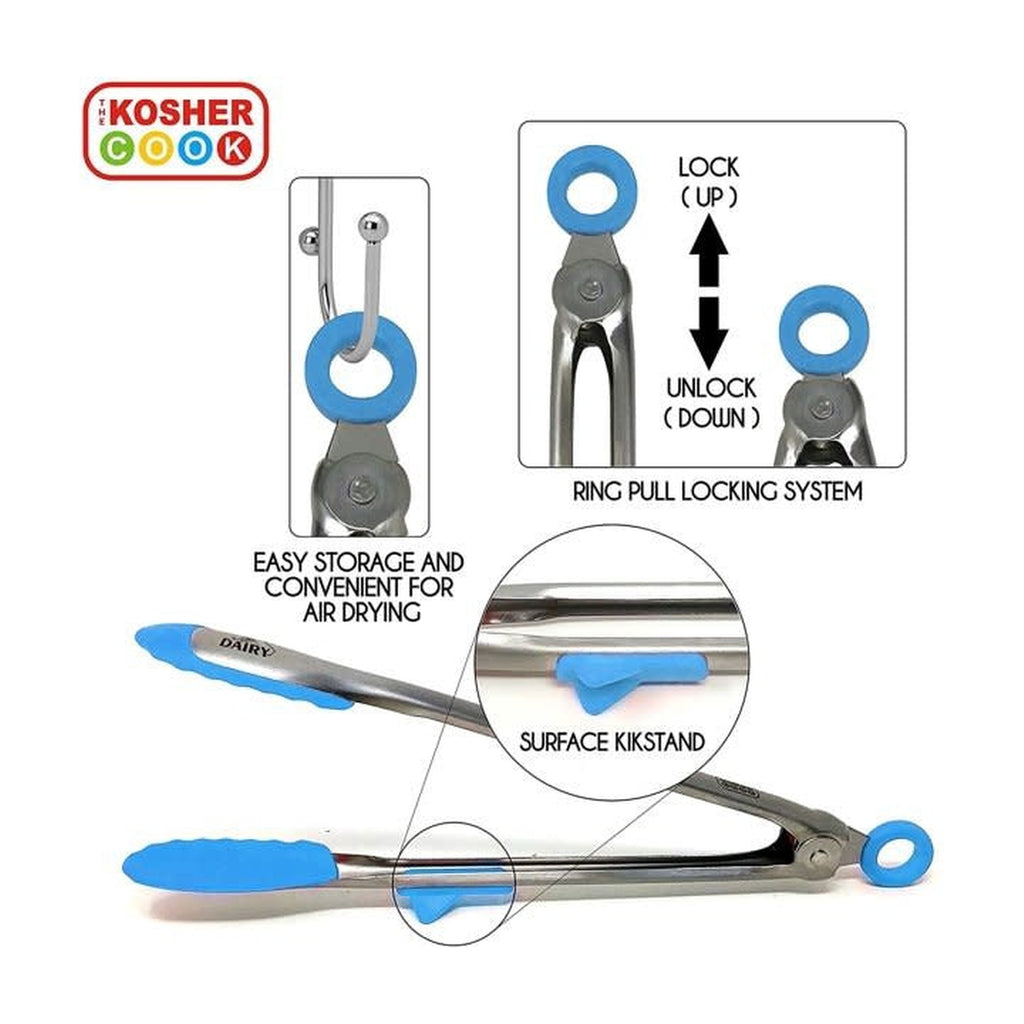 Colour-Coded Kitchen Tongs - Dairy