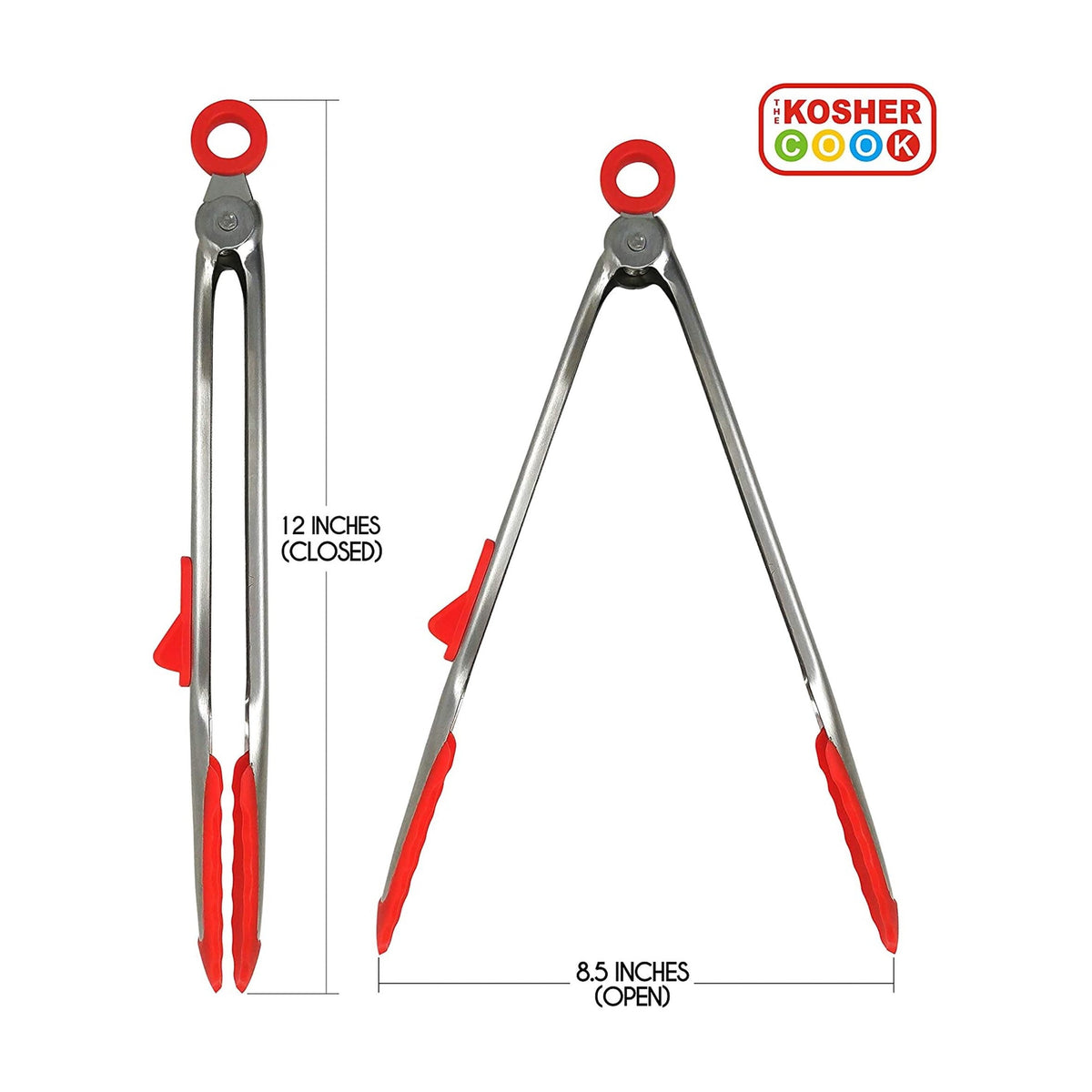 Colour-Coded Kitchen Tongs - Meat