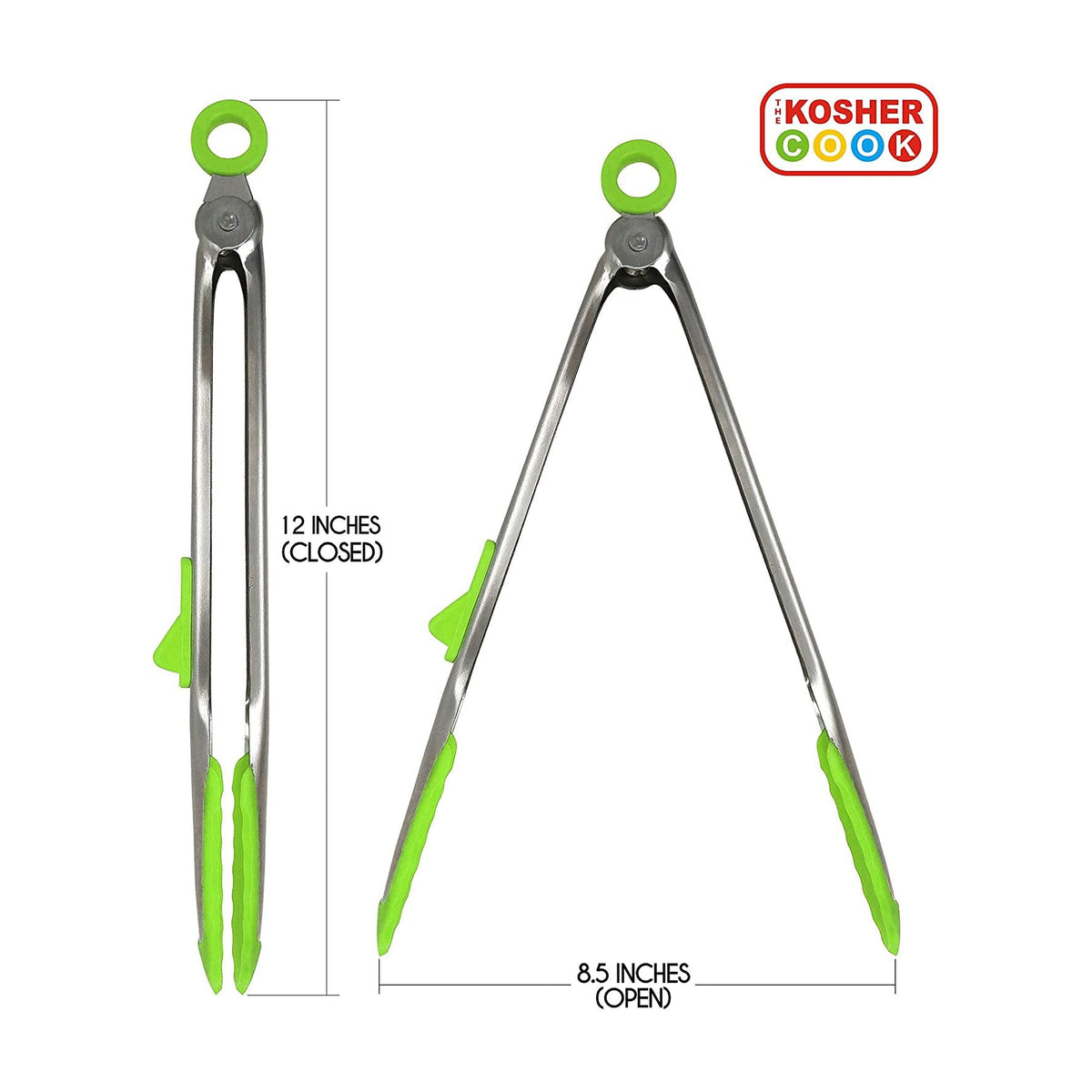 Colour-Coded Kitchen Tongs - Pareve