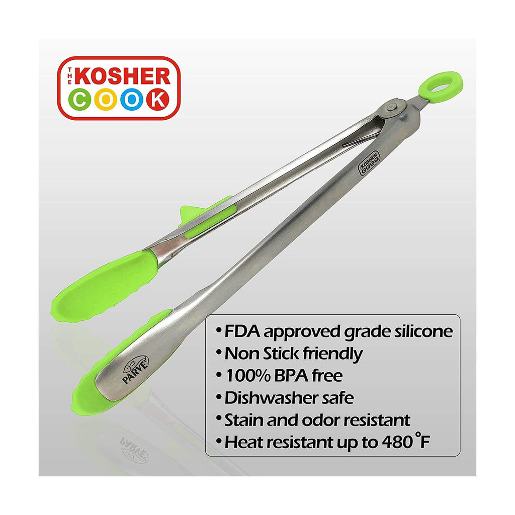 Colour-Coded Kitchen Tongs - Pareve