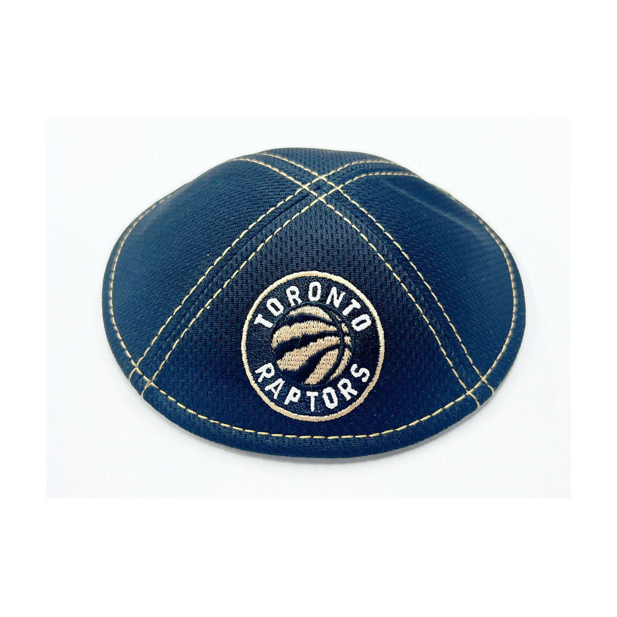 Sport Mesh Kippah, Toronto Raptors, Black with Gold