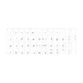 Hebrew Keyboard Stickers, Black Letters on Transparent Background