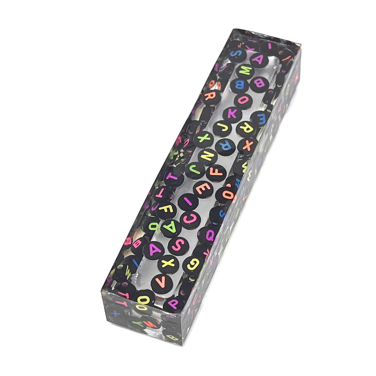 Poppsi Biggie Mezuzah, Assorted Letters, Black
