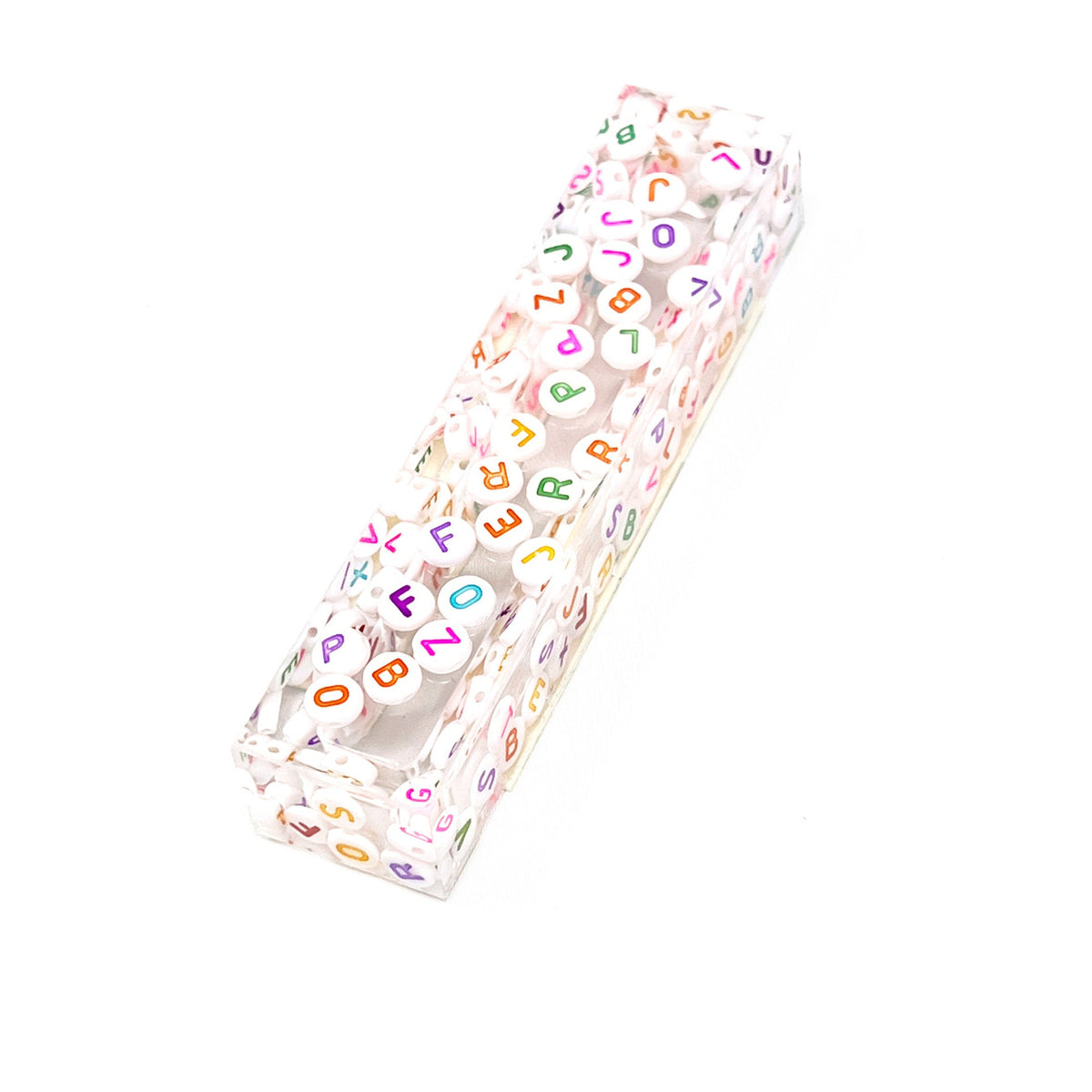 Poppsi Biggie Mezuzah, Assorted Letters, White