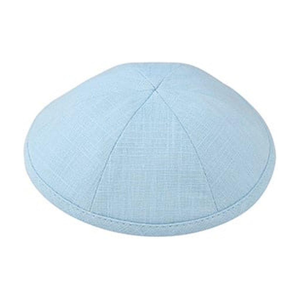 Light Blue Linen Kippah