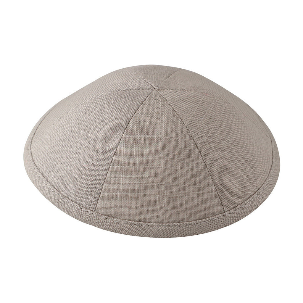 Light Grey Linen Kippah