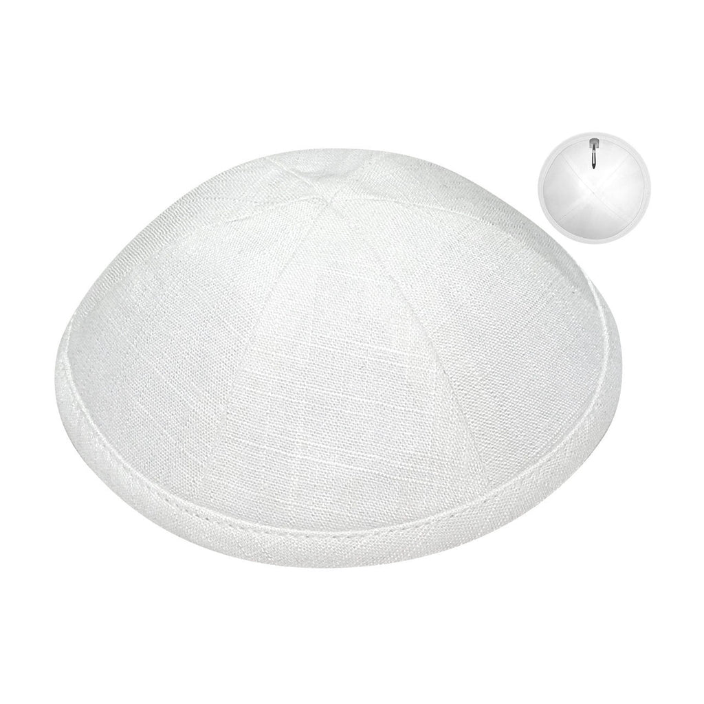 White Linen Kippah