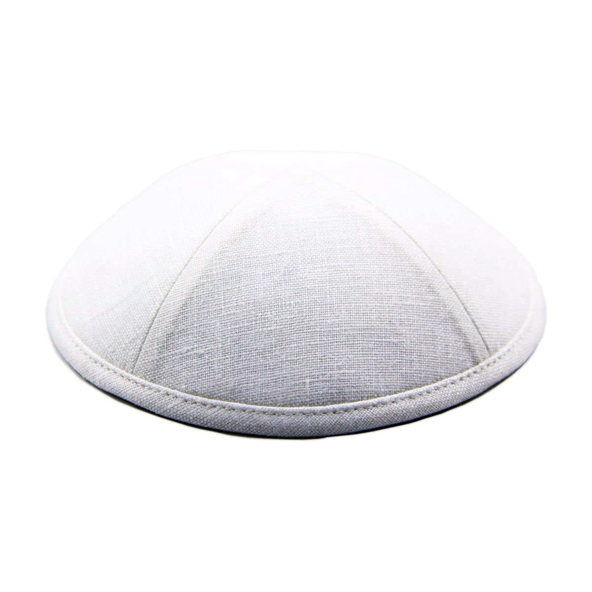 Off-White Linen Kippah, Size 1 - 17cm