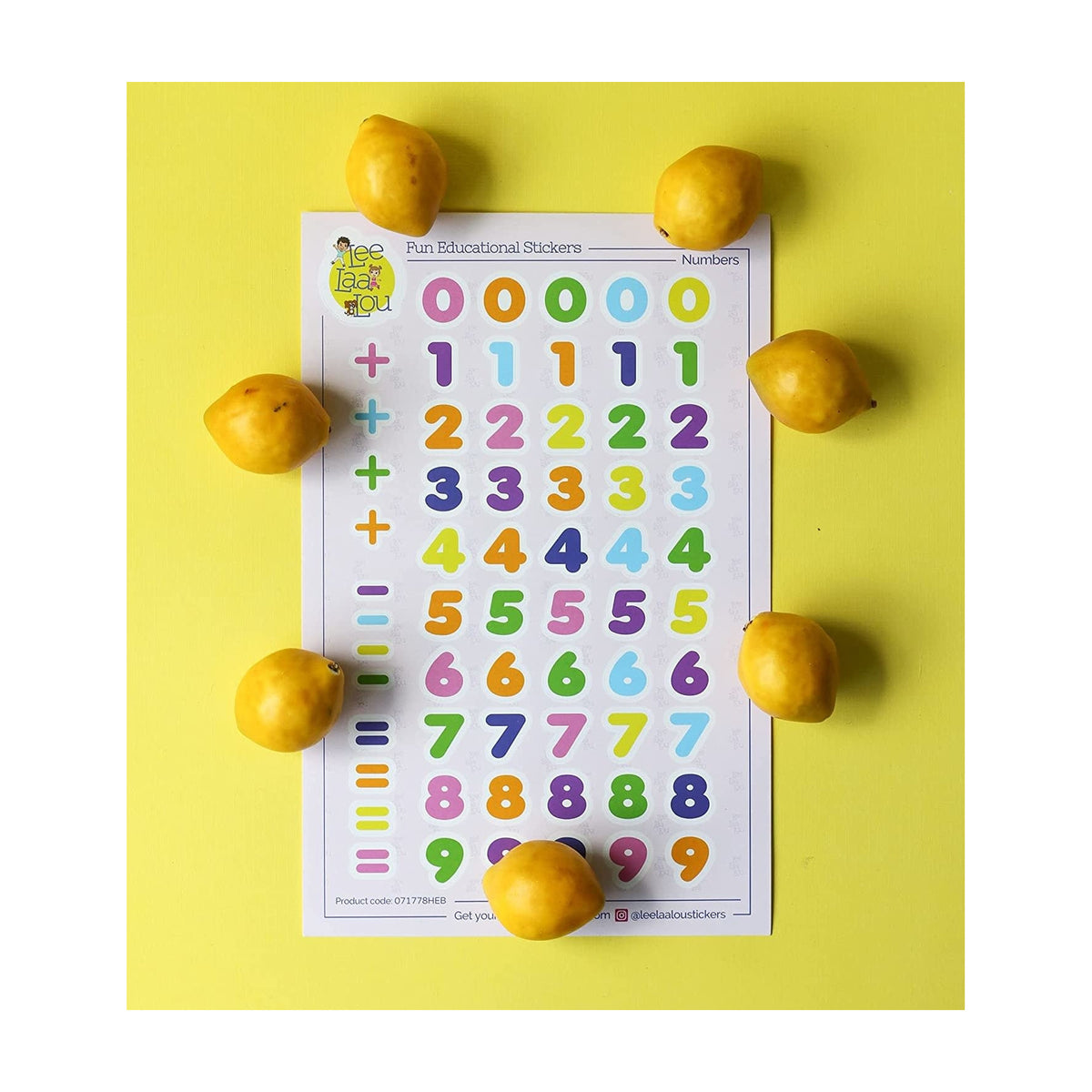 Hebrew Numbers and Math Stickers