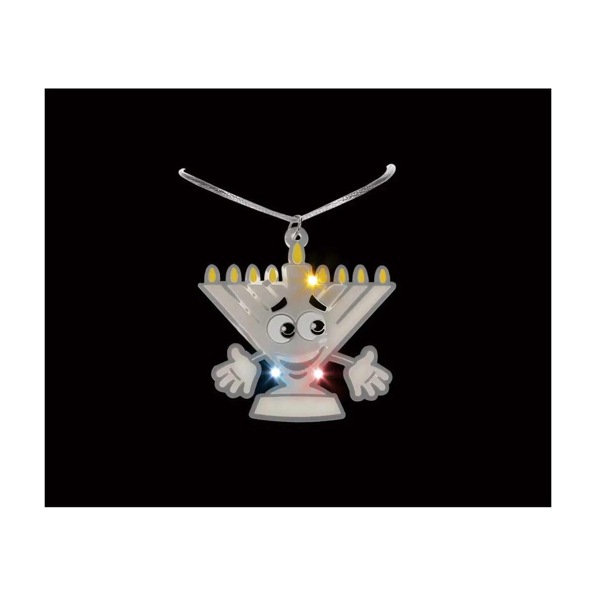 Light Up Menorah Necklace