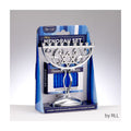 Mini Aluminum Chanukah Menorah, with Candles