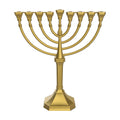 Satin Gold Traditional Classic Hanukkah Menorah