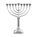Satin Silver Traditional Classic Hanukkah Menorah - Graceous