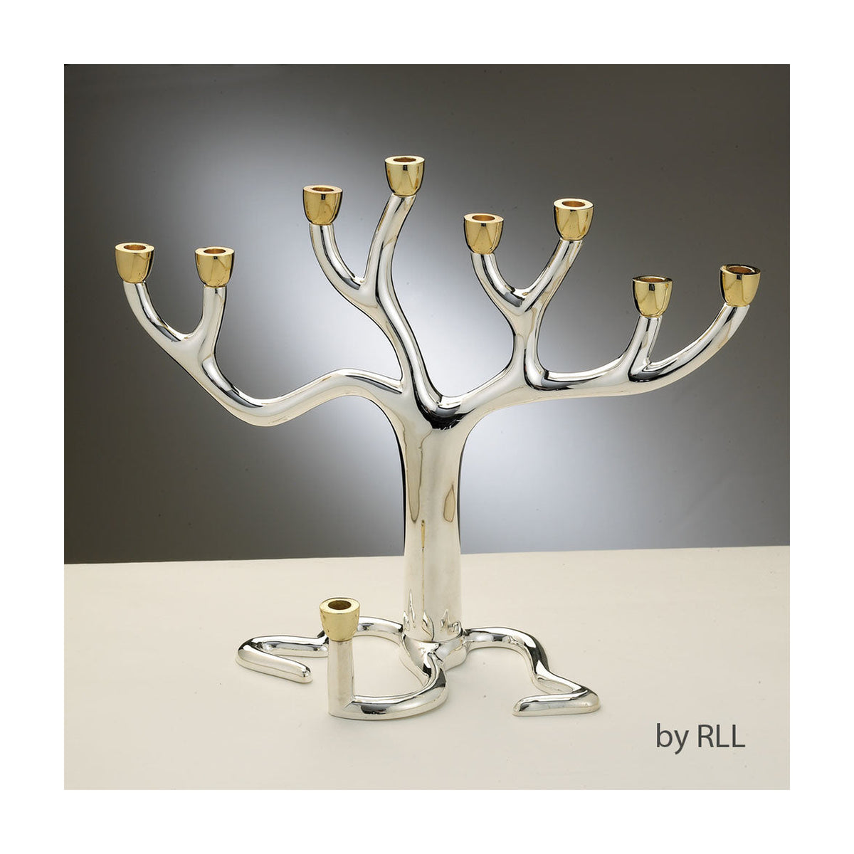 Tree of Life Chanukah Menorah, Large