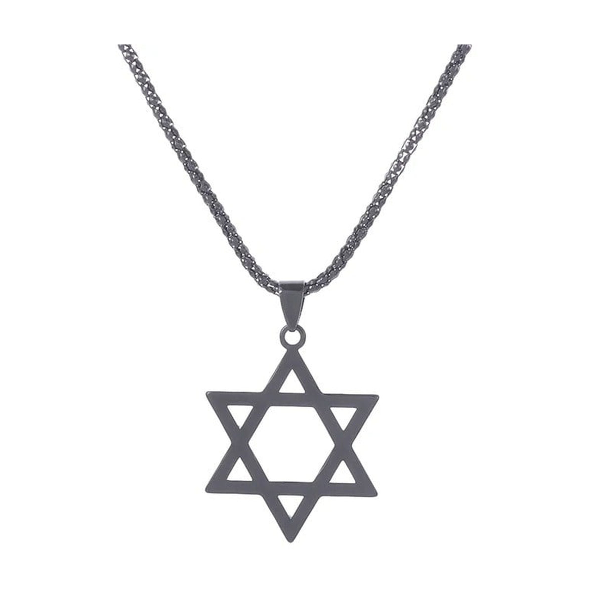 Magen David Necklace, Black