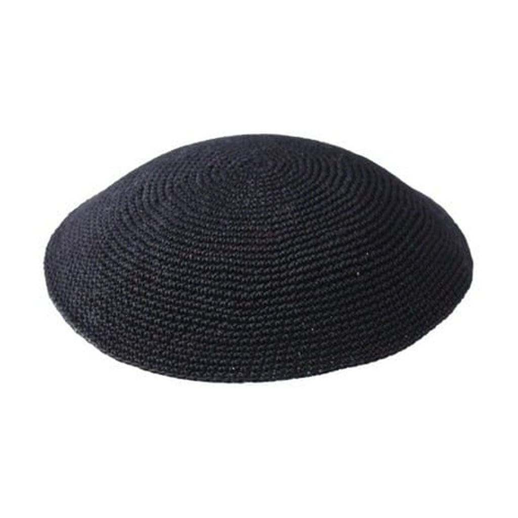 Black DMC Knit Kippah, 23cm