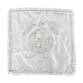 White 17" Matzah Cover with Rose Gold Design