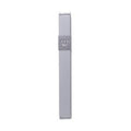 Mezuzah Case, Aluminum, 12cm- Silver with Shin cutout