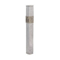 Mezuzah Case, Aluminum, 12cm- Hammered with Pomegranate