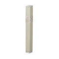 Mezuzah Case, Aluminum, 12cm- Beige with Pomegranate