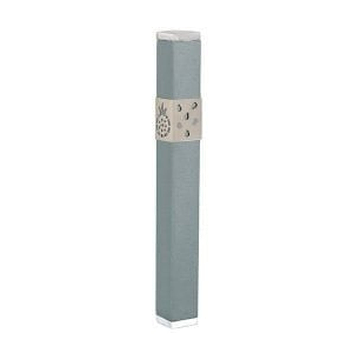 Mezuzah Case, Aluminum, 12cm- Light Grey Pomegranate