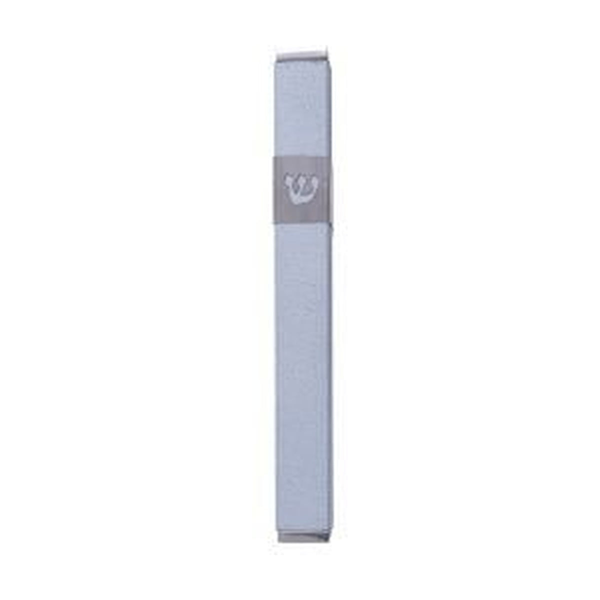 Mezuzah Case, Aluminum, 12cm- Light blue shin cutout