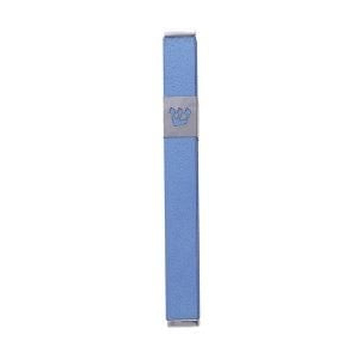 Mezuzah Case, Aluminum, 12cm- Blue shin cutout