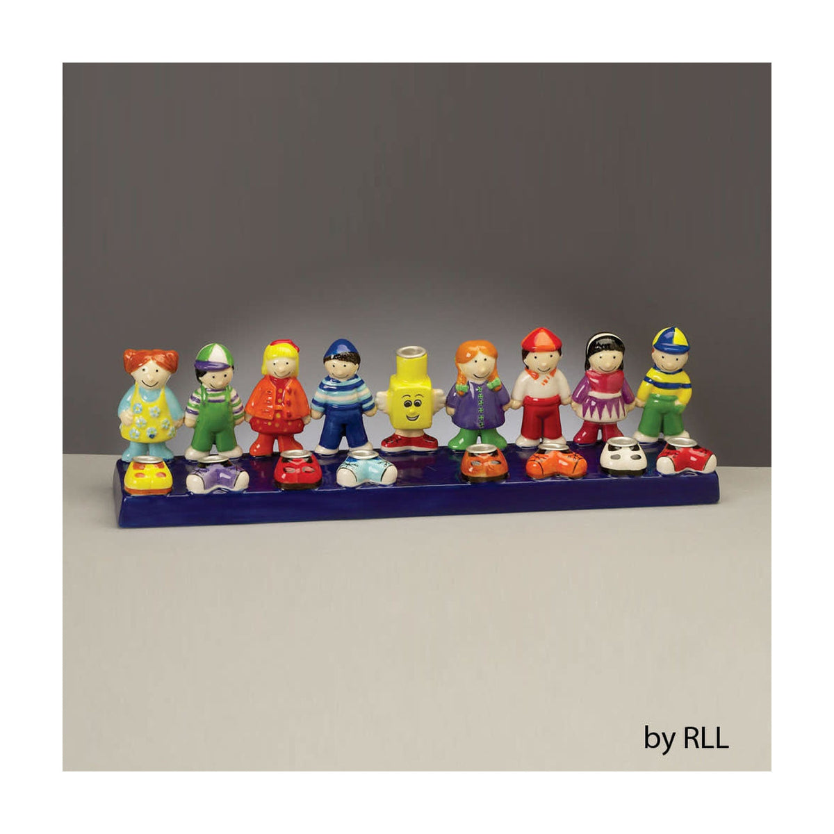 Ceramic Chanukah Menorah, Friends Design
