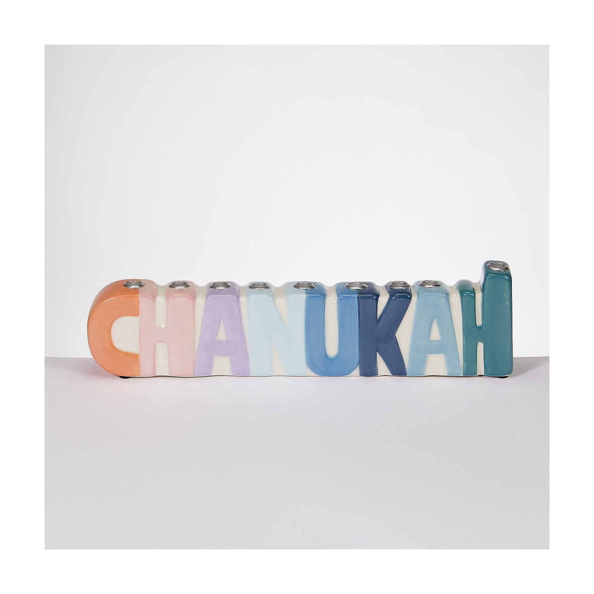 Ceramic Handpainted Chanukah Menorah
