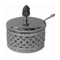 Charoset Dish, Pewter/Glass
