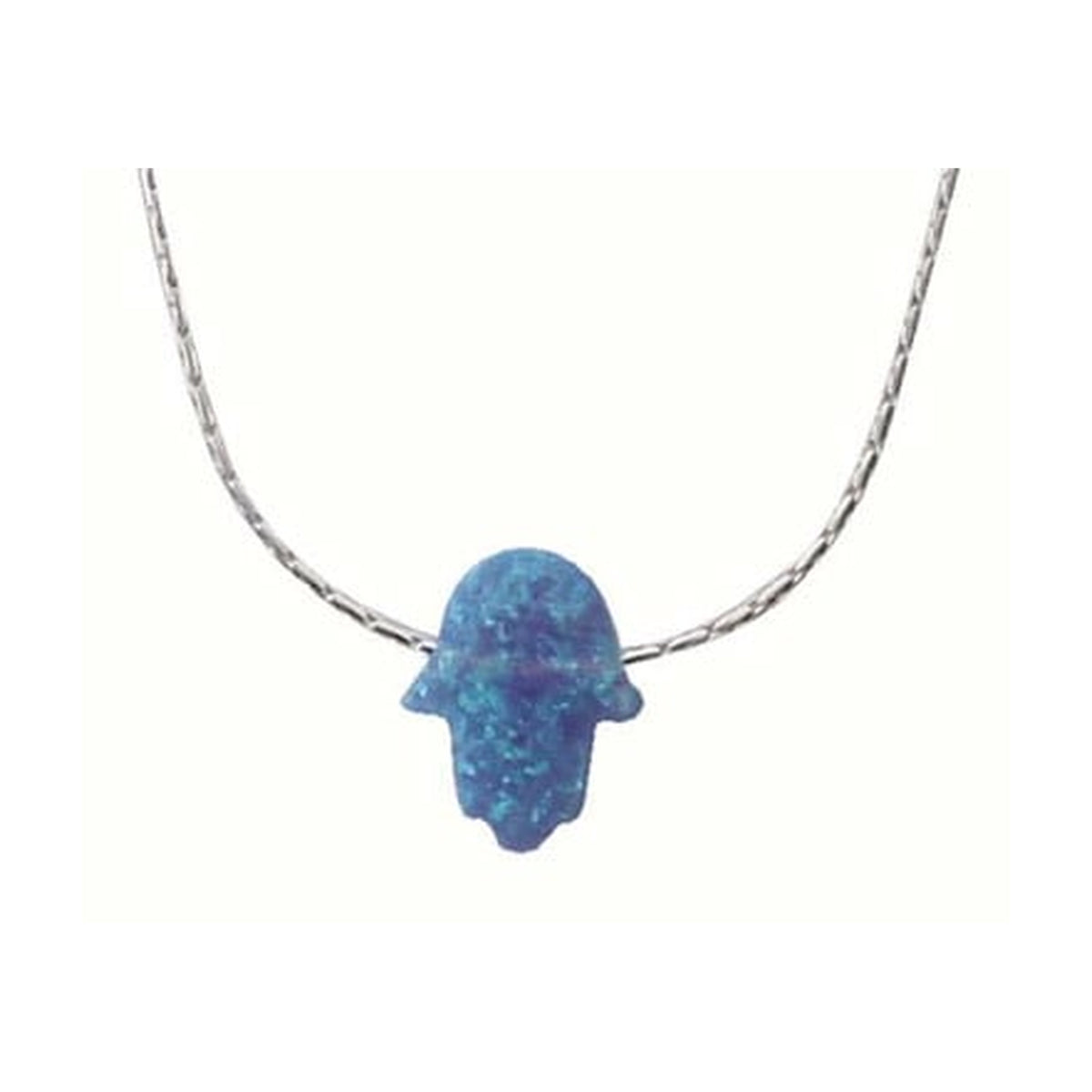 Opal Hamsa Necklace