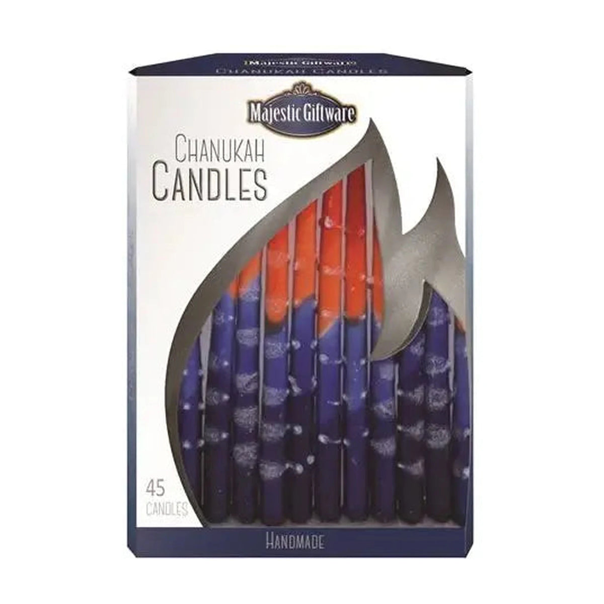 Chanukah Candles, Orange & Blue