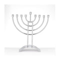 Menorah, Traditional Design, Steel with Chrome Plating
