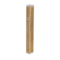 Mezuzah Case, Aluminum, 12cm- Gold Magen David Pattern