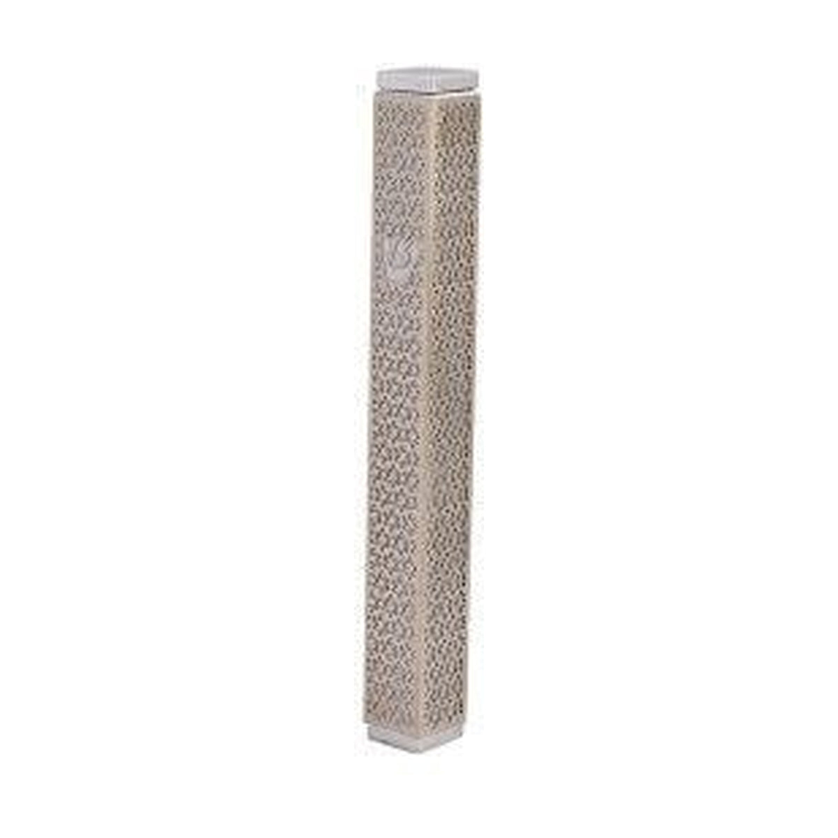 Mezuzah Case, Aluminum, 12cm- Grey Magen David Pattern