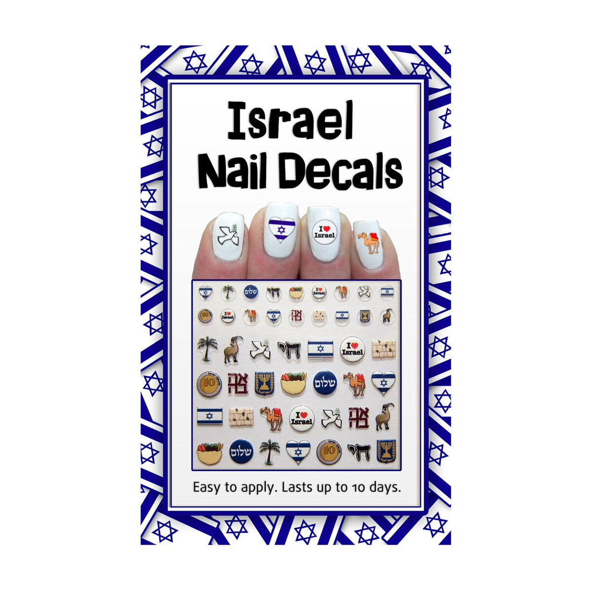 Israel Nail Decals, 46-pcs