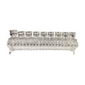 Strip Menorah, Silver Plated