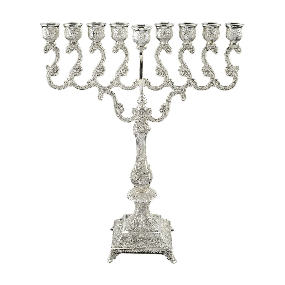Jumbo Menorah, Silver Plated