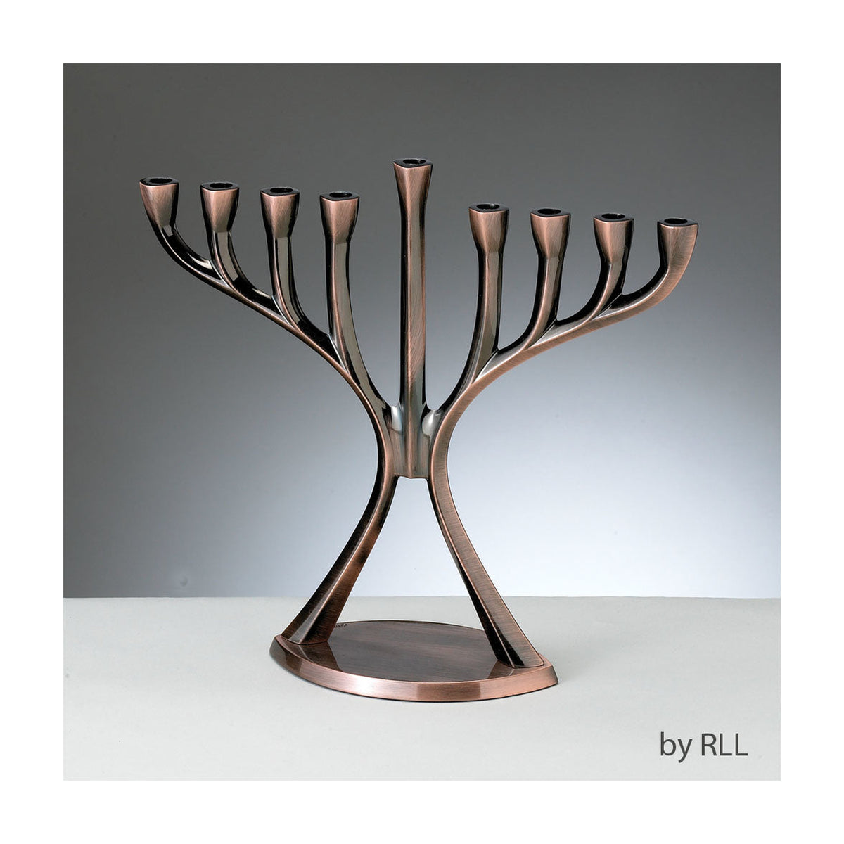 Modern Copper Chanukah Menorah