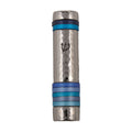 Hammered Aluminum Mezuzah Case, 10cm- Blue rings